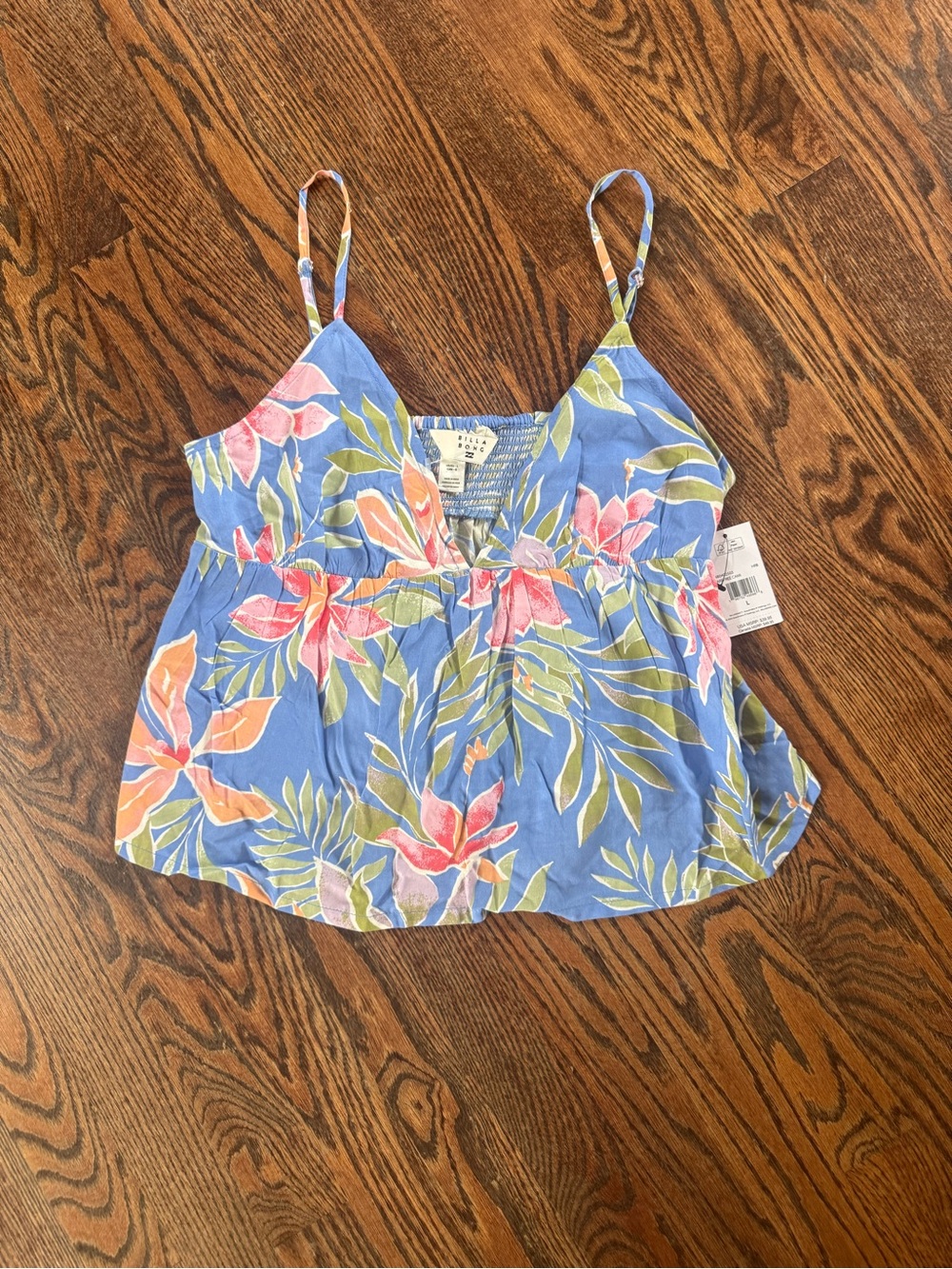 Billabong floral Carefree Cami Large NWT